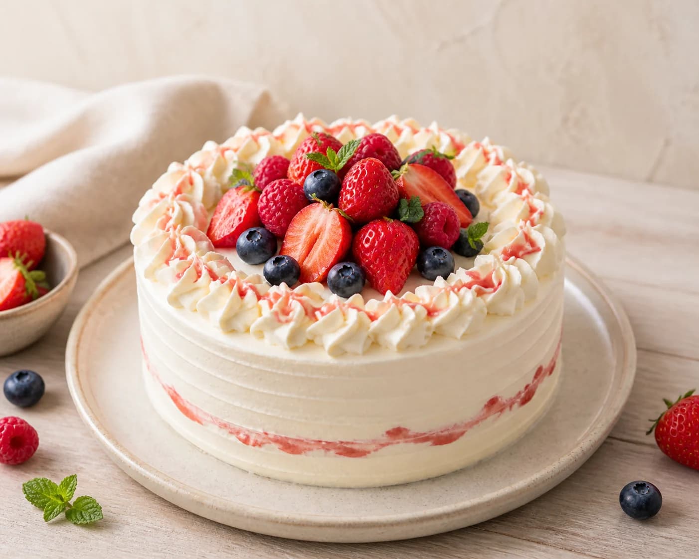 Tarta Vainilla y Frutos Rojos